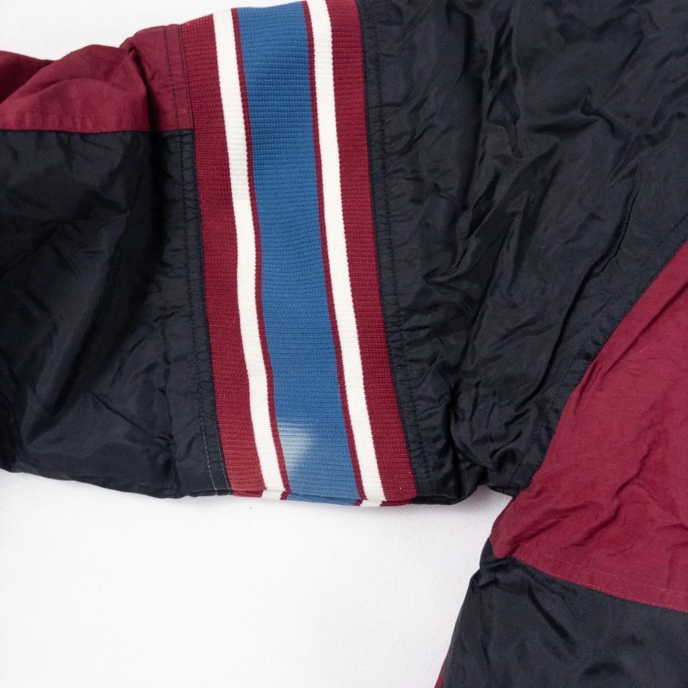 Vintage Colorado Avalanche Starter Jacket Mens L 90s NHL 1/2 Zip Pullover Hockey